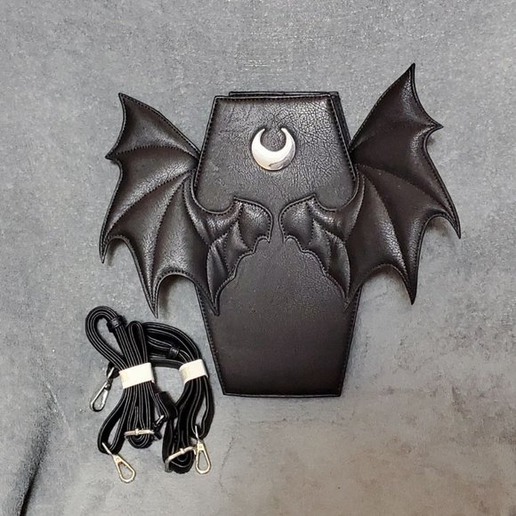 Killstar Bat winged Coffin mini Backpack - Picture 3 of 5